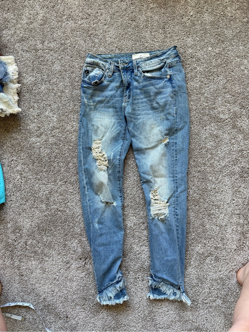 KanCan Light Blue Distressed Ankle Jeans - Picture 8 of 8
